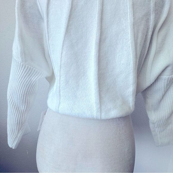 Commense Mock Neck White Piping Chunky Turtleneck SZ XS NEW - Picture 11 of 15